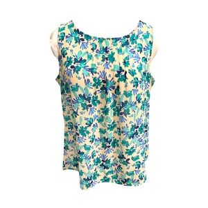 Loft Sleeveless Floral Blouse Size LP